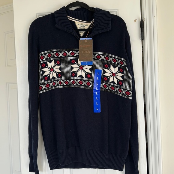 Men’s holiday 3/4 zip sweater - Picture 1 of 5